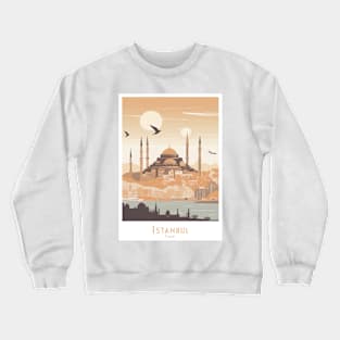 Sunset Silhouette of Istanbul Turkey Crewneck Sweatshirt